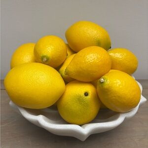 Lot of 14 Lemons Faux Plastic Realistic Look Fruit Kitchen Farmhouse Decor